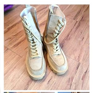 Urban outfitters combat suede boots